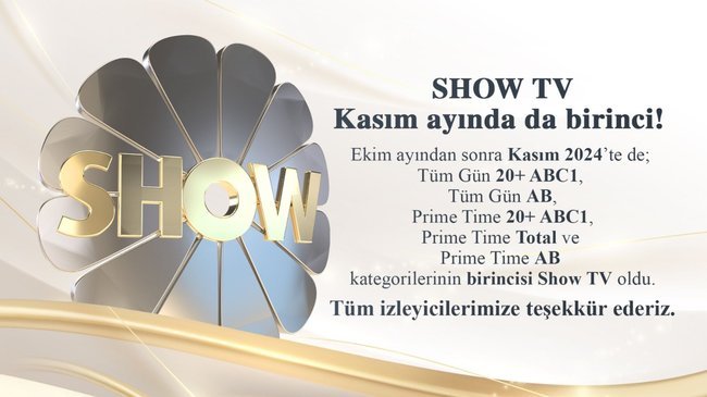 Show TV Kasım ayında da birinci!